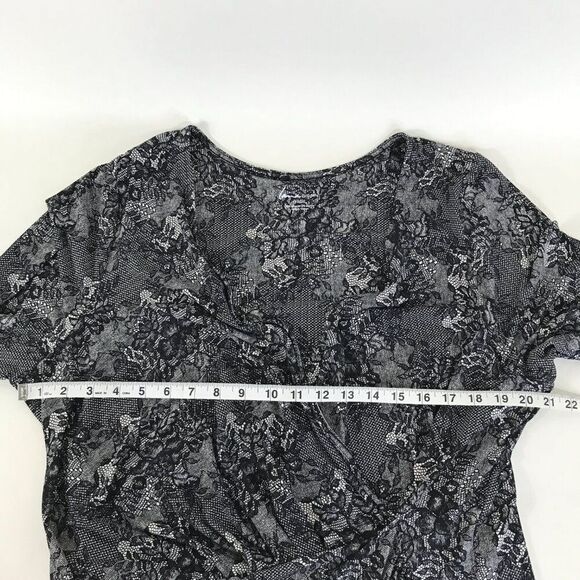 Lane Bryant Floral Faux Wrap Blouse Women's Plus Size 18/20 Surplice Career - Picture 7 of 11